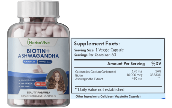 Biotin Ashwagandha supplement