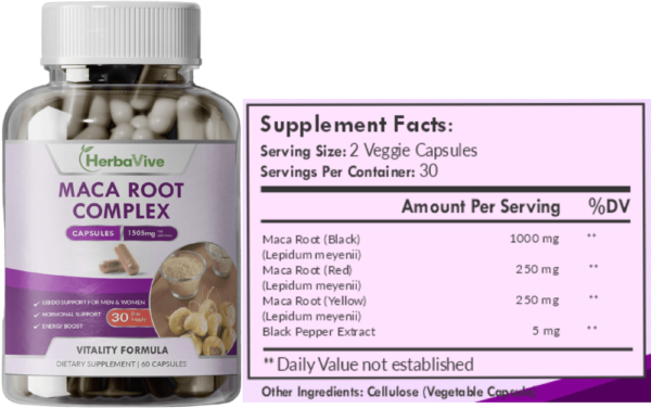 Maca root complex supplement